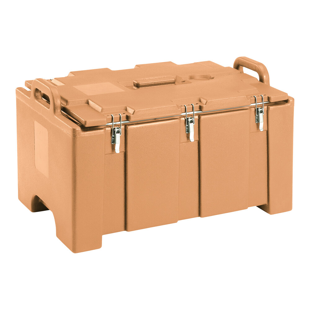 Cambro 100MPC157 Camcarrier® 100 Series Coffee Beige Top Loading 8" Deep Insulated Food Pan Carrier
