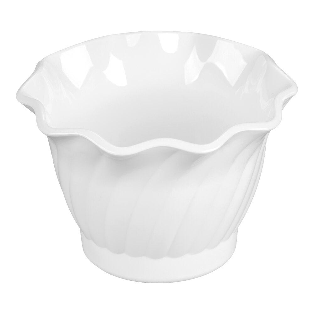 Cambro SRB5CW148 Camwear® 5 oz. White Polycarbonate Swirl Bowl - 24/Case