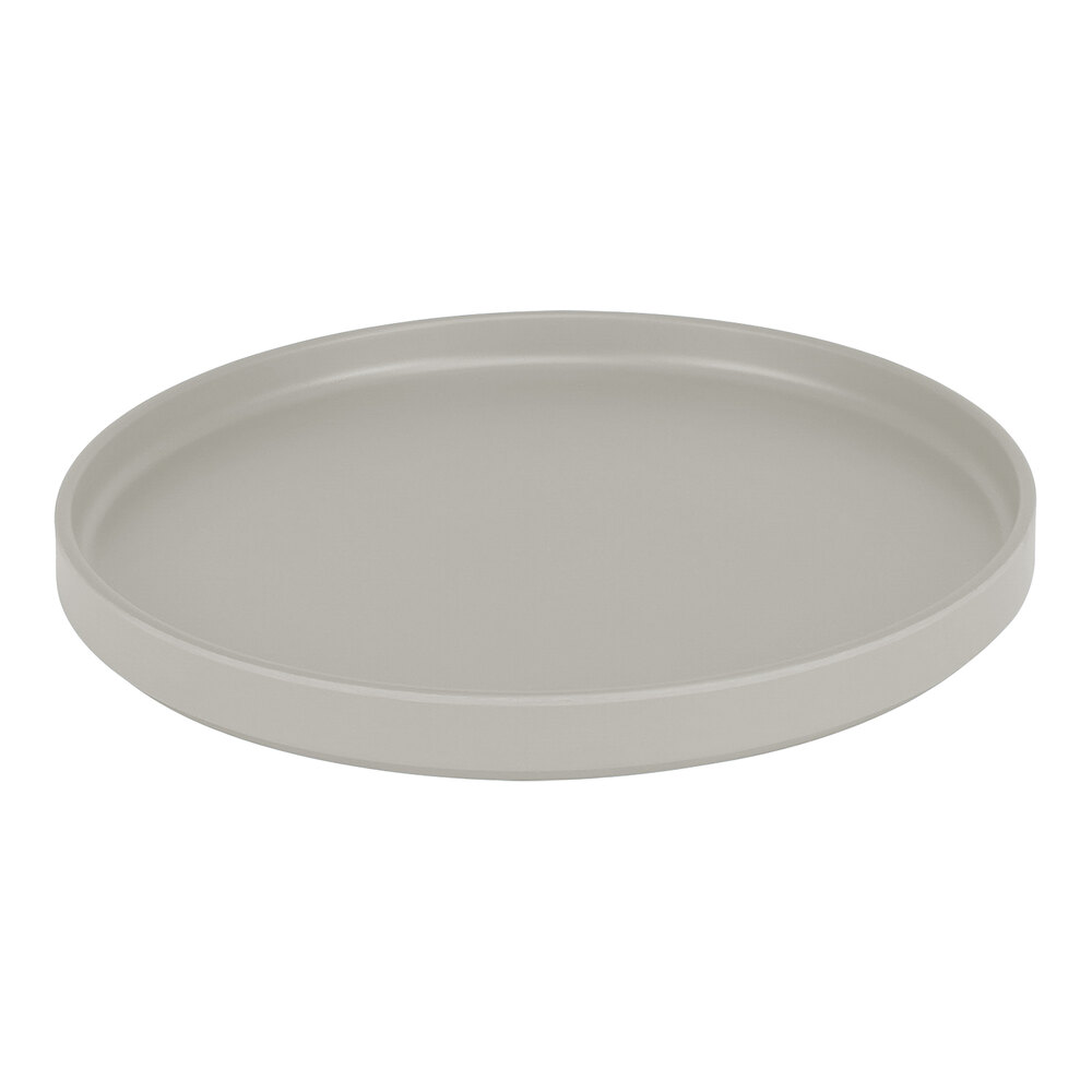 Cal-Mil Hudson 10 1/4" Ash Low Rim Melamine Plate - 6/Case