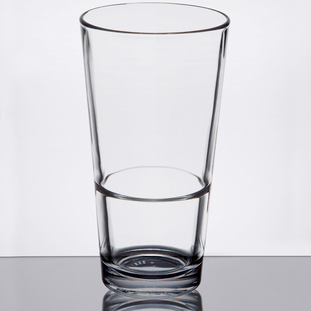 Libbey Restaurant Basics 17.25 oz. Rim Tempered Stackable Mixing Glass - Sample