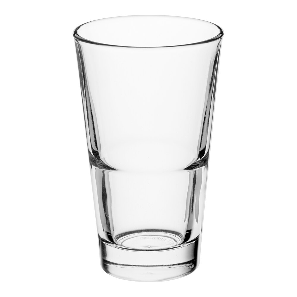Libbey Restaurant Basics 14 oz. Rim Tempered Stackable Mixing Glass - Sample