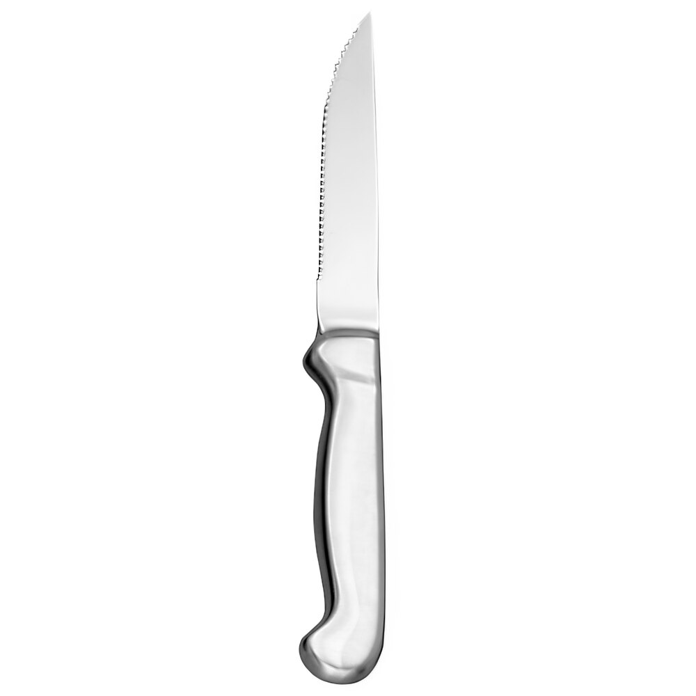 Libbey Slim Radiant 9" Stainless Steel Steak Knife with Hollow Handle - Sample