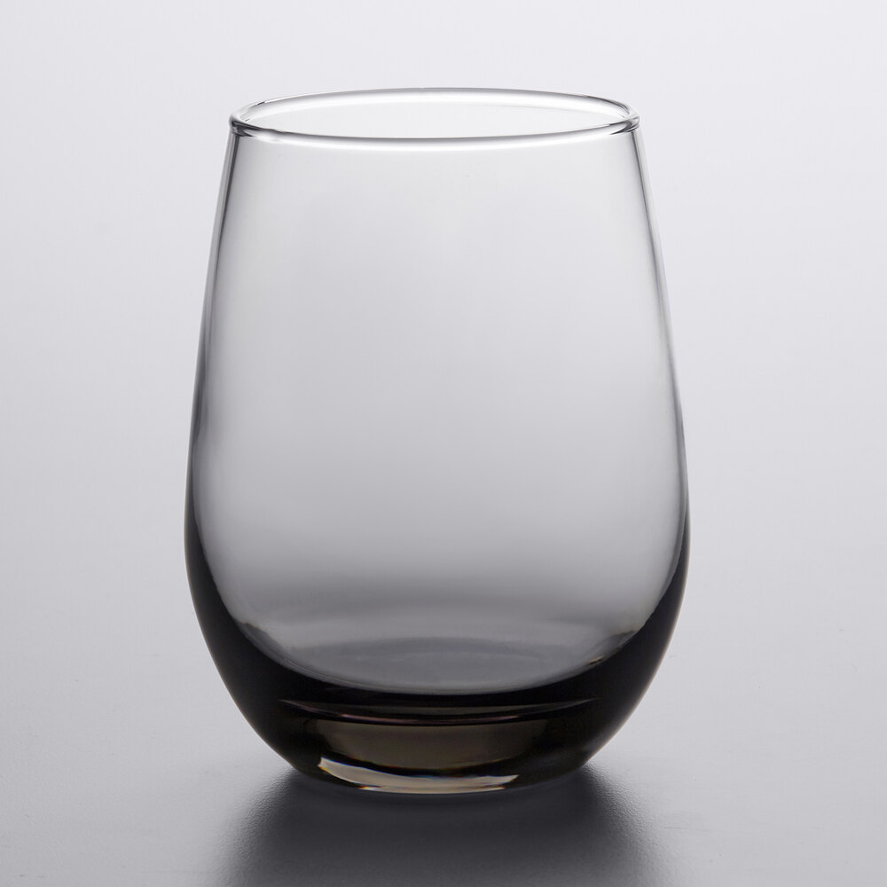Libbey 15.25 oz. Moonstone Grey Stemless White Wine Glass - Sample