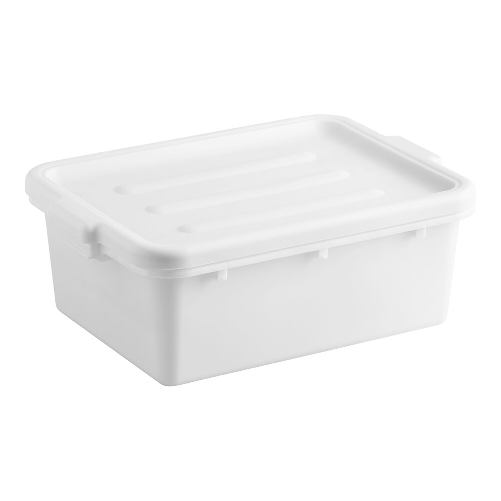 Choice 20" x 15" x 7" White Polypropylene Drain Box / Flatware Soaker Set