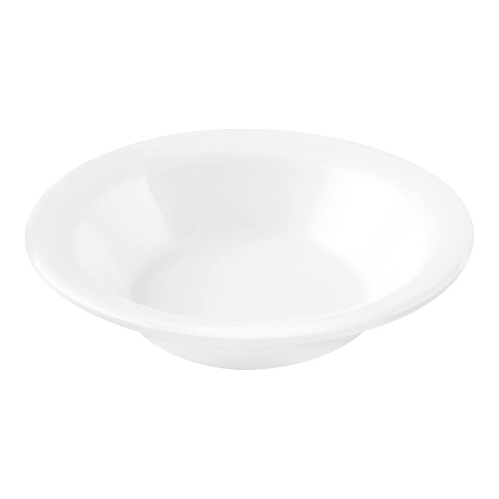 Carlisle KL80002 Kingline 5 oz. White Rimmed Fruit Bowl - 48/Case
