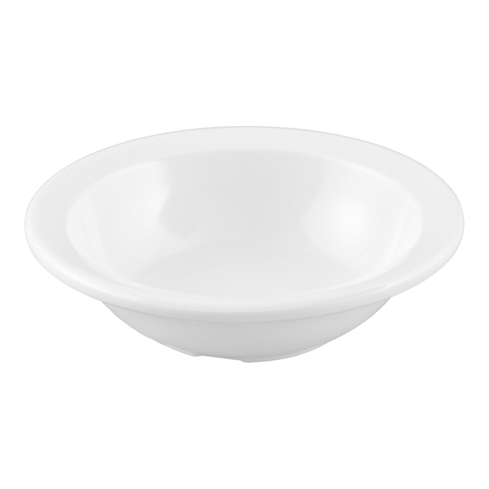 Carlisle KL80502 Kingline 4.75 oz. White Rimmed Fruit Bowl - 48/Case