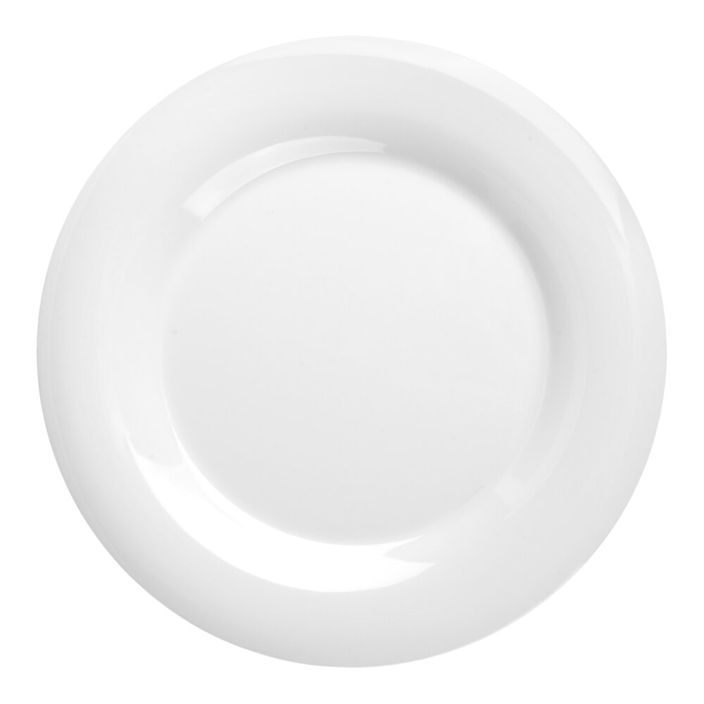 Carlisle 3301002 Sierrus 10 1/2" White Wide Rim Melamine Plate - 12/Case