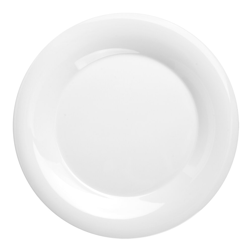 Carlisle 33801202 Sierrus 9" White Wide Rim Melamine Plate - 24/Case