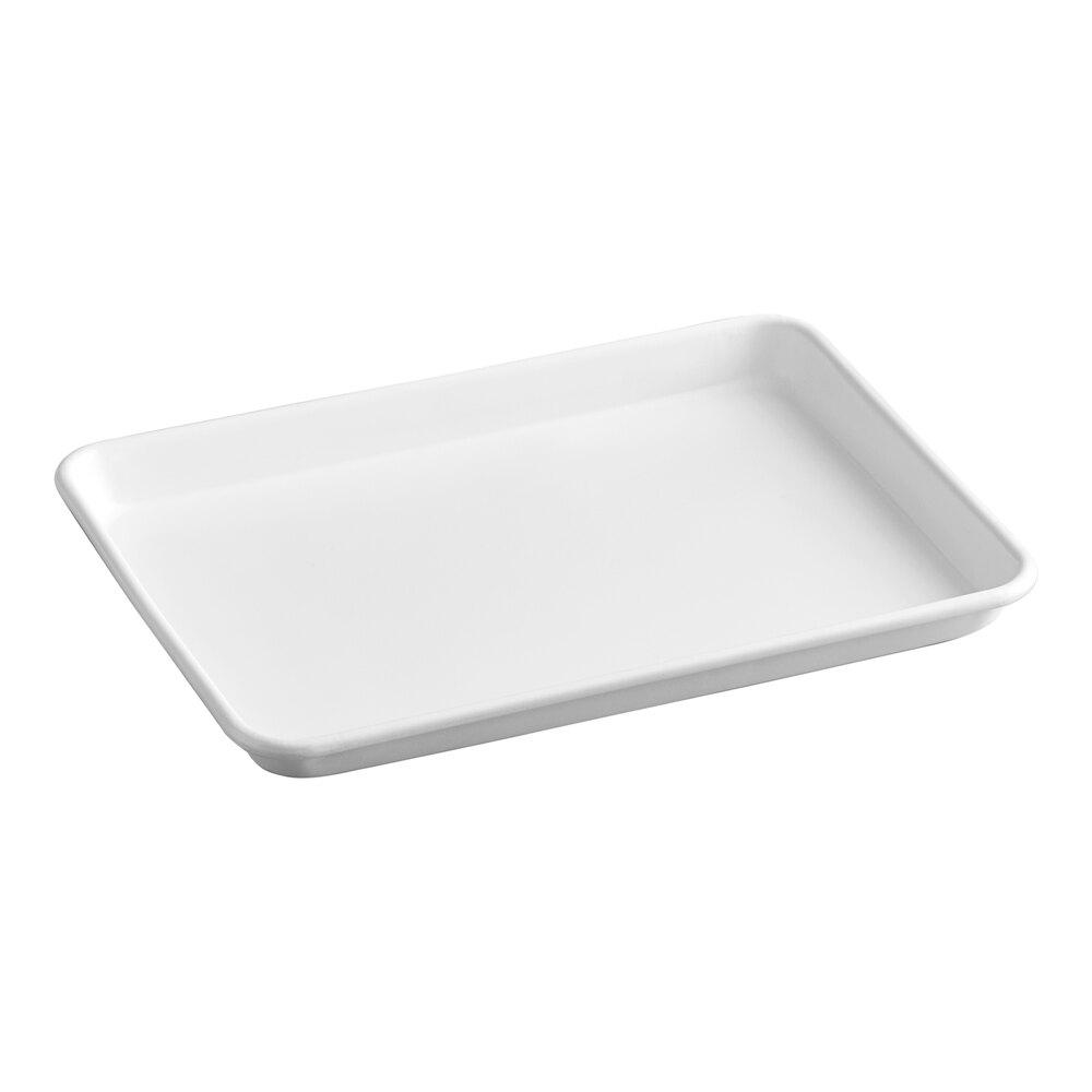 Baker's Lane Quarter Size 19-Gauge Non-Stick 9 1/2" x 13" White Wire in Rim Aluminum Bun / Sheet Pan / Tray