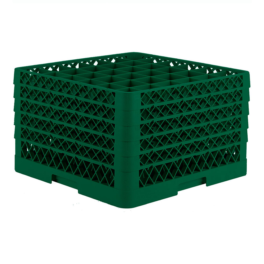 Vollrath TR7CCCCC Traex® Full-Size Green 36-Compartment 11" Glass Rack