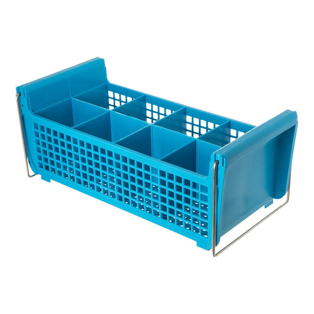 Carlisle C32P214 8 Compartment Half Size Flatware Rack with Handles