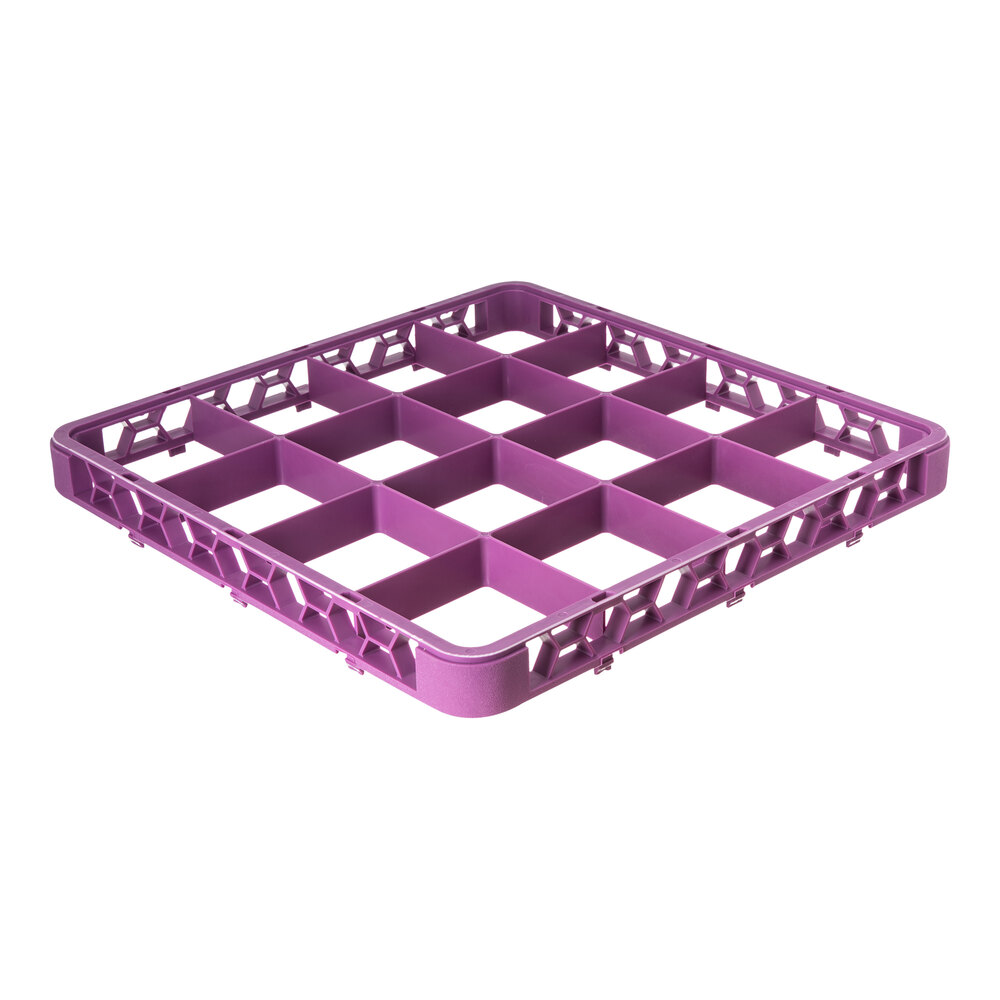 Carlisle OptiClean 16 Compartment Lavender Color-Coded Glass Rack Extender RE16C89