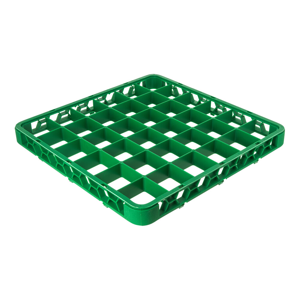 Carlisle RE36C09 OptiClean 36 Compartment Green Color-Coded Glass Rack Extender