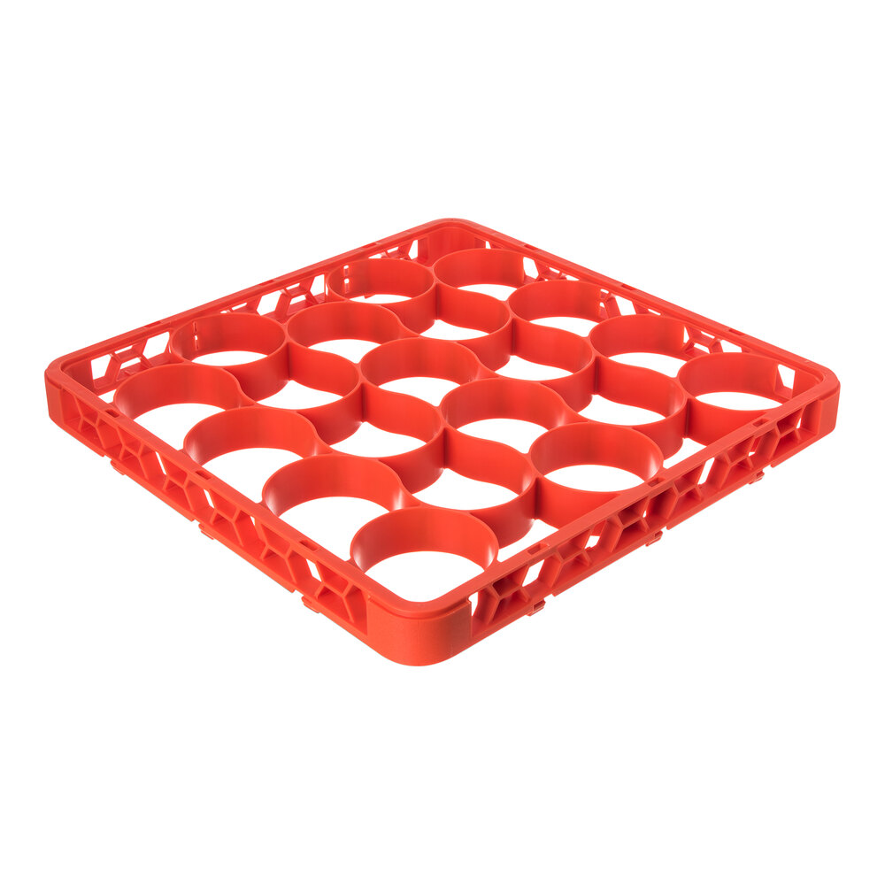 Carlisle REW20SC24 OptiClean NeWave 20 Compartment Orange Color-Coded Short Glass Rack Extender