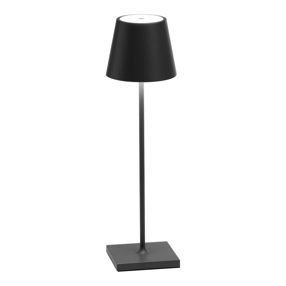 Zafferano America Poldina Pro 15" Dark Gray Cordless Rechargeable Table Lamp - 6/Case