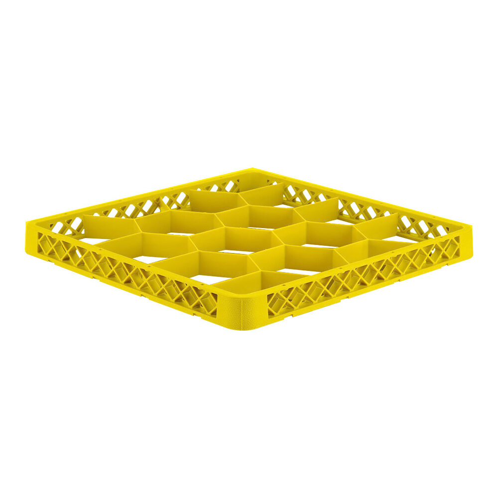 Vollrath TRJ-08 Traex® Full-Size Yellow 12 Compartment Glass Rack Extender