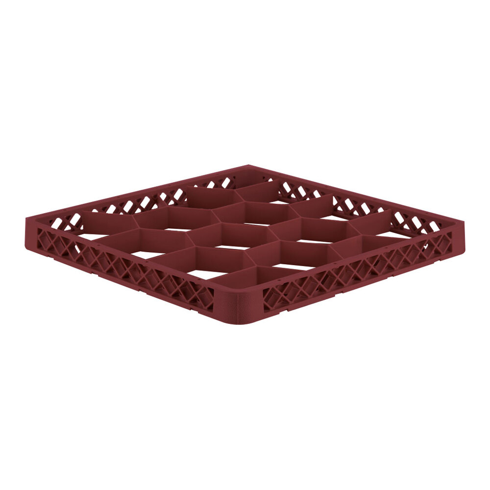 Vollrath TRJ-21 Traex® Full-Size Burgundy 12 Compartment Glass Rack Extender