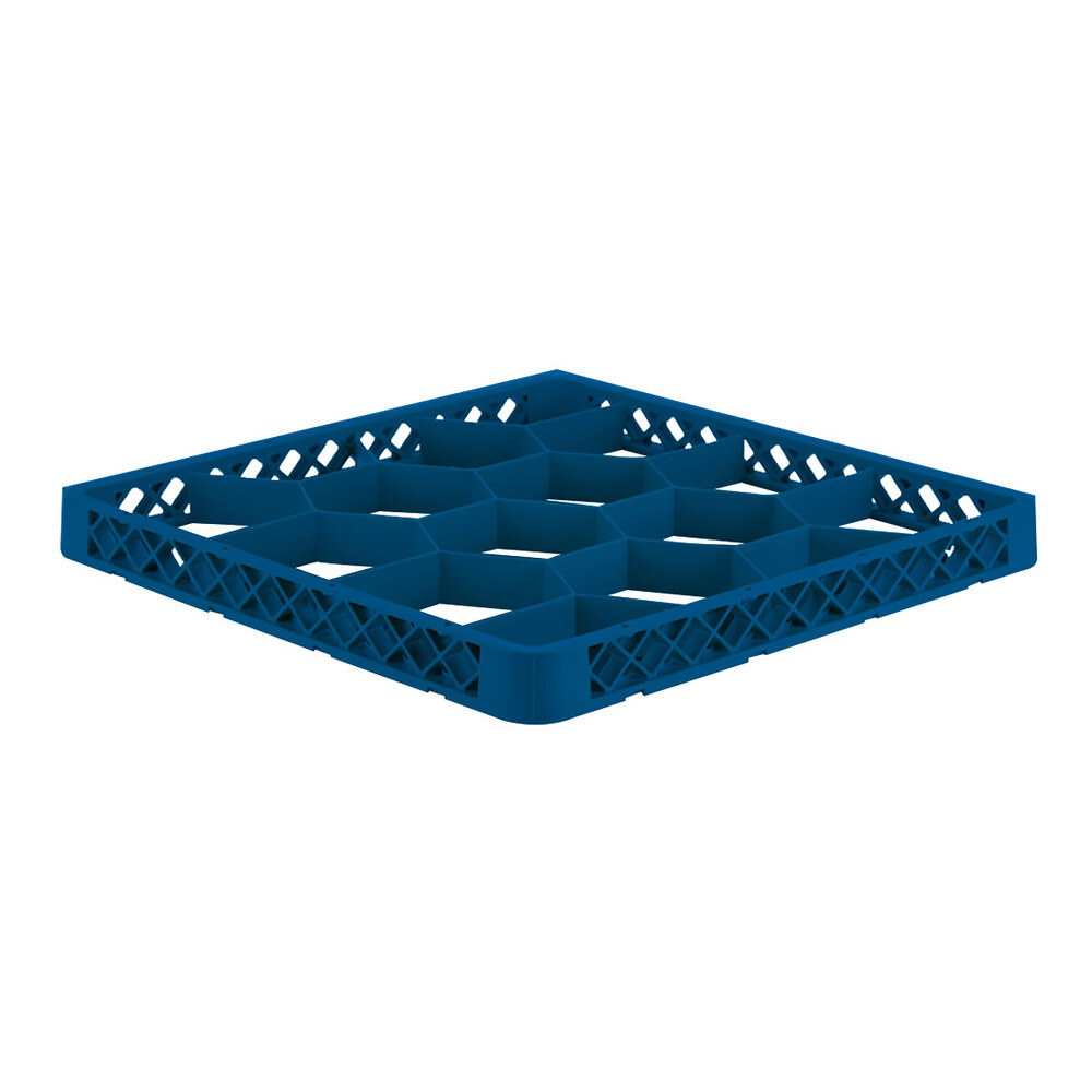 Vollrath TRJ-44 Traex® Full-Size Royal Blue 12 Compartment Glass Rack Extender