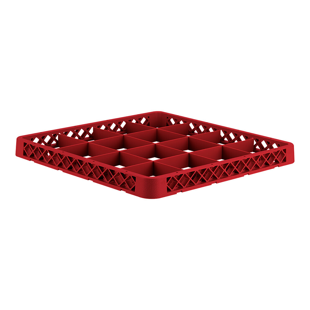 Vollrath TRD-02 Traex® Full-Size Red 16 Compartment Glass Rack Extender