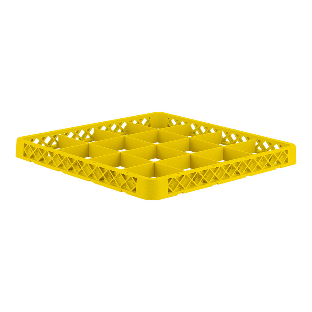 Vollrath TRD-08 Traex® Full-Size Yellow 16 Compartment Glass Rack Extender