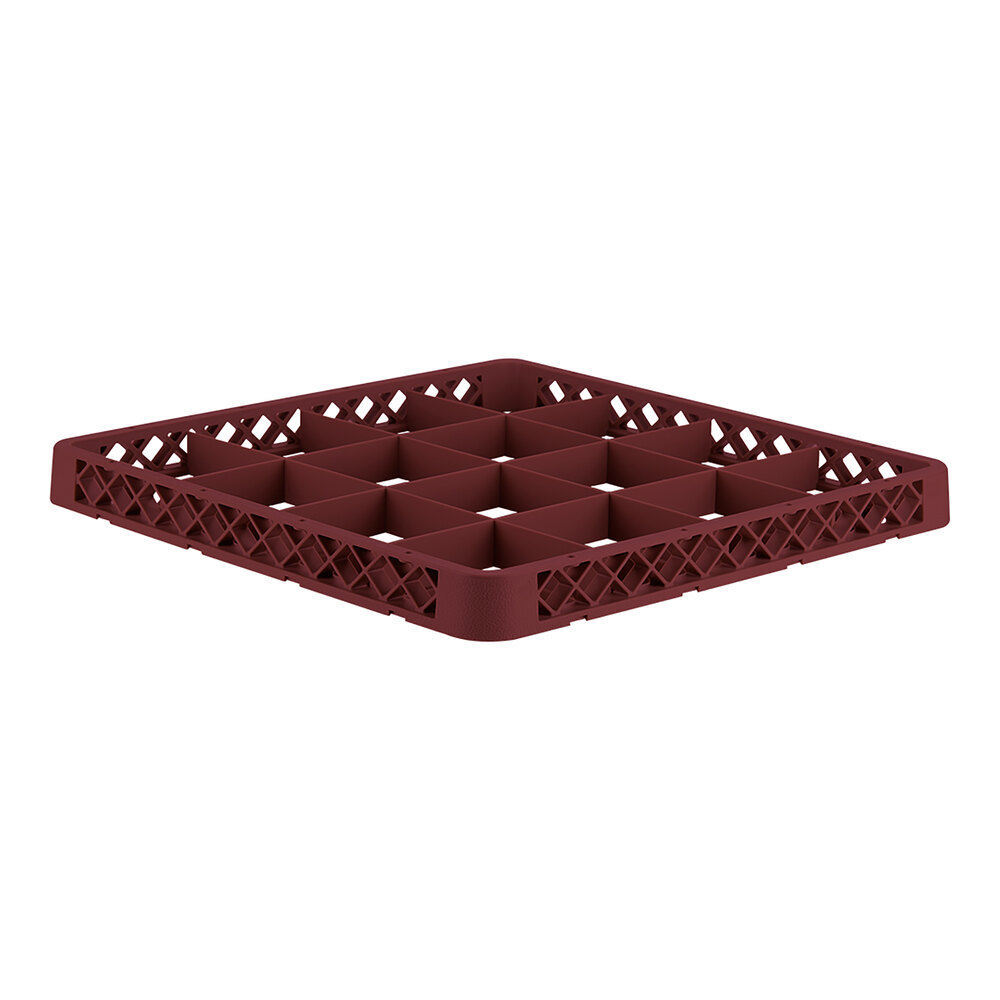 Vollrath TRD-21 Traex® Full-Size Burgundy 16 Compartment Glass Rack Extender