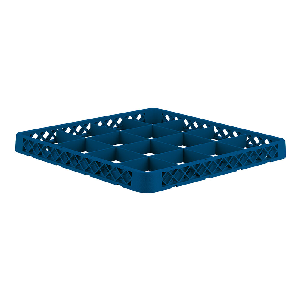 Vollrath TRD-44 Traex® Full-Size Royal Blue 16 Compartment Glass Rack Extender