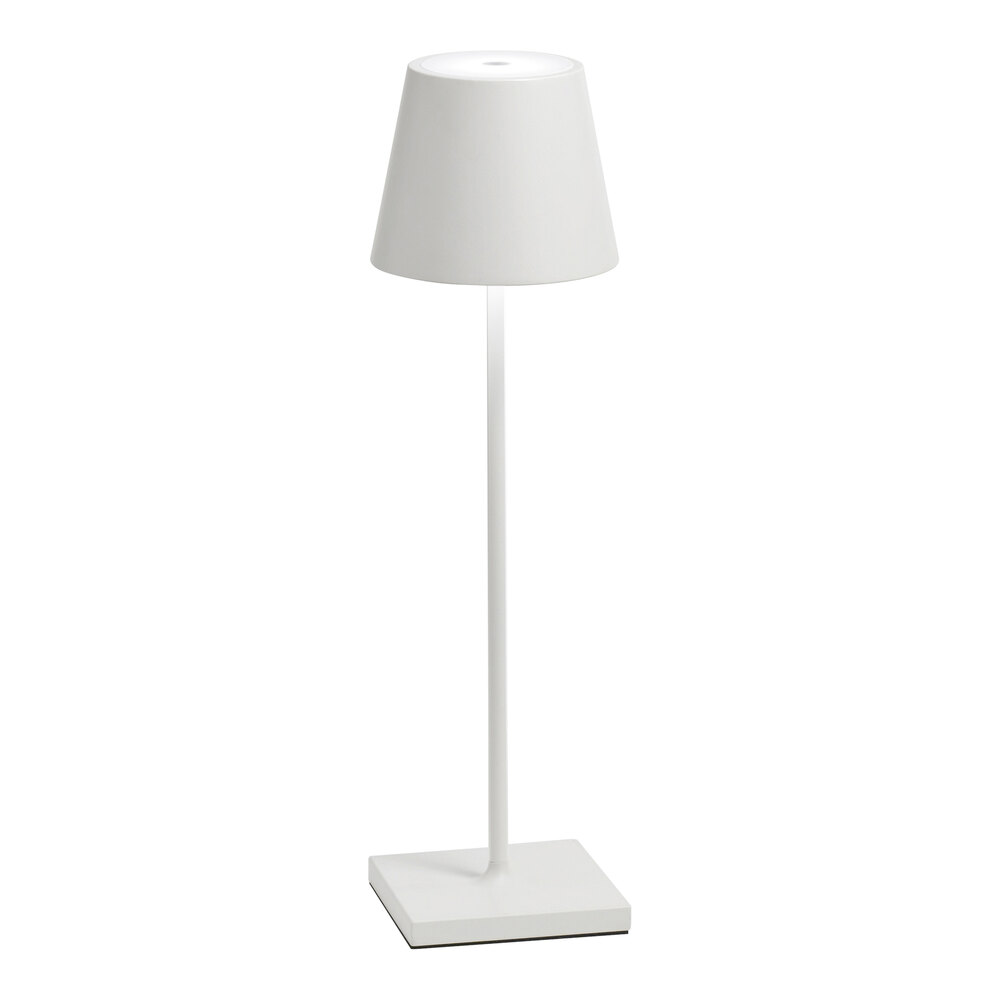 Zafferano America Poldina Pro 15" White Cordless Rechargeable Table Lamp