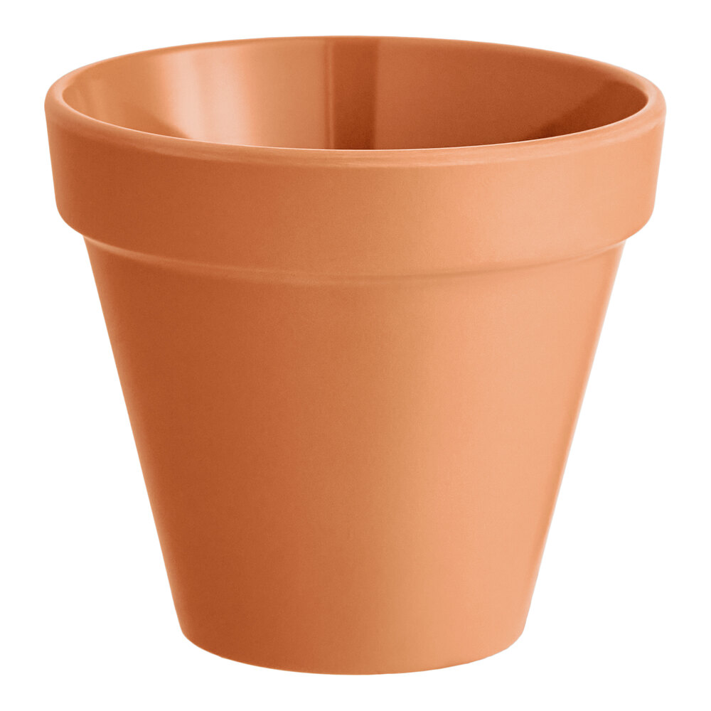 American Metalcraft MELPOT8 8 oz. Terra Cotta Melamine Pot