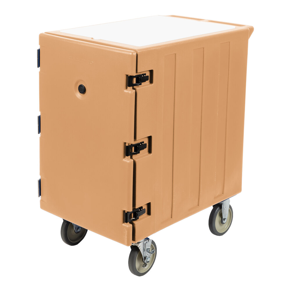 Cambro 1826LBC157 Camcart® Coffee Beige Single Compartment Mobile Cart for 18" x 26" Food Storage Boxes