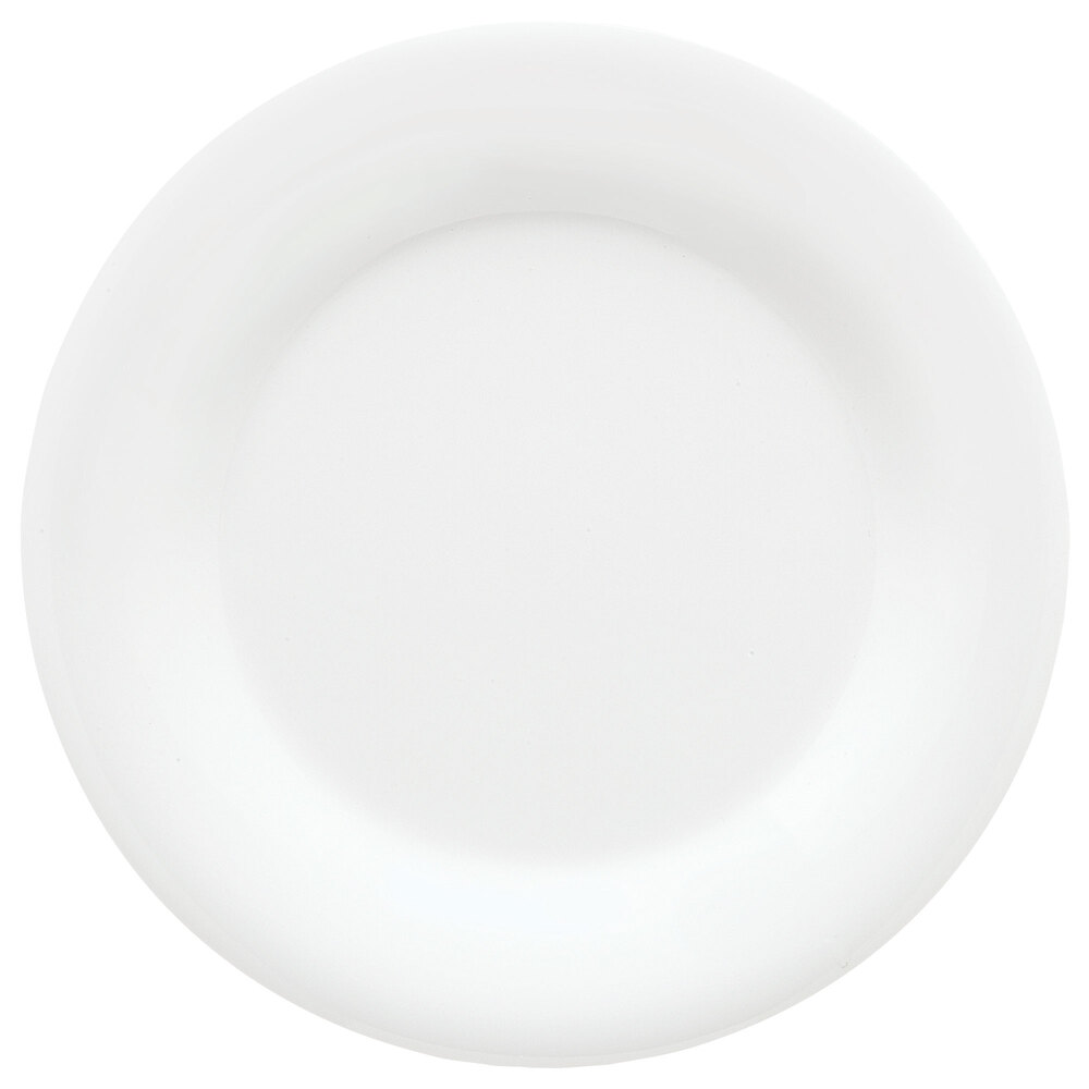 GET WP-9-DW Diamond Mardi Gras 9" Diamond White Wide Rim Round Melamine Plate - 24/Case