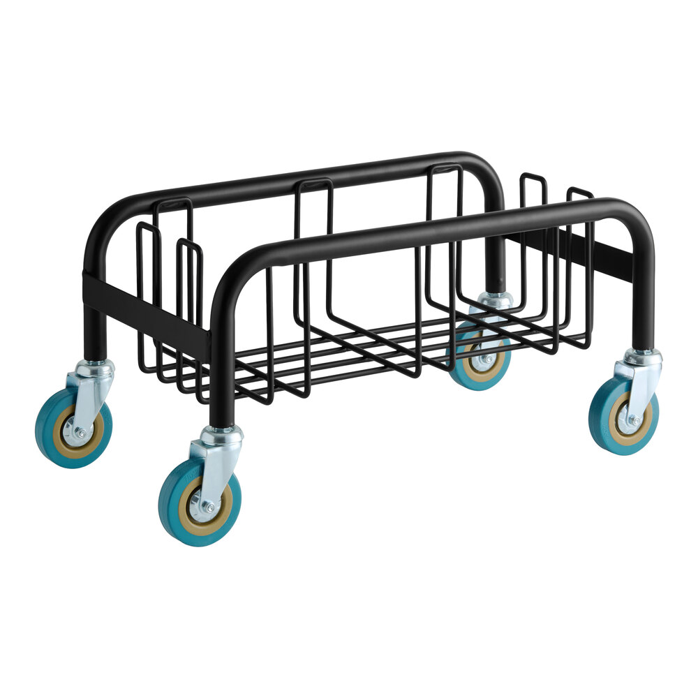 Lavex Black Slim Trash Can Dolly