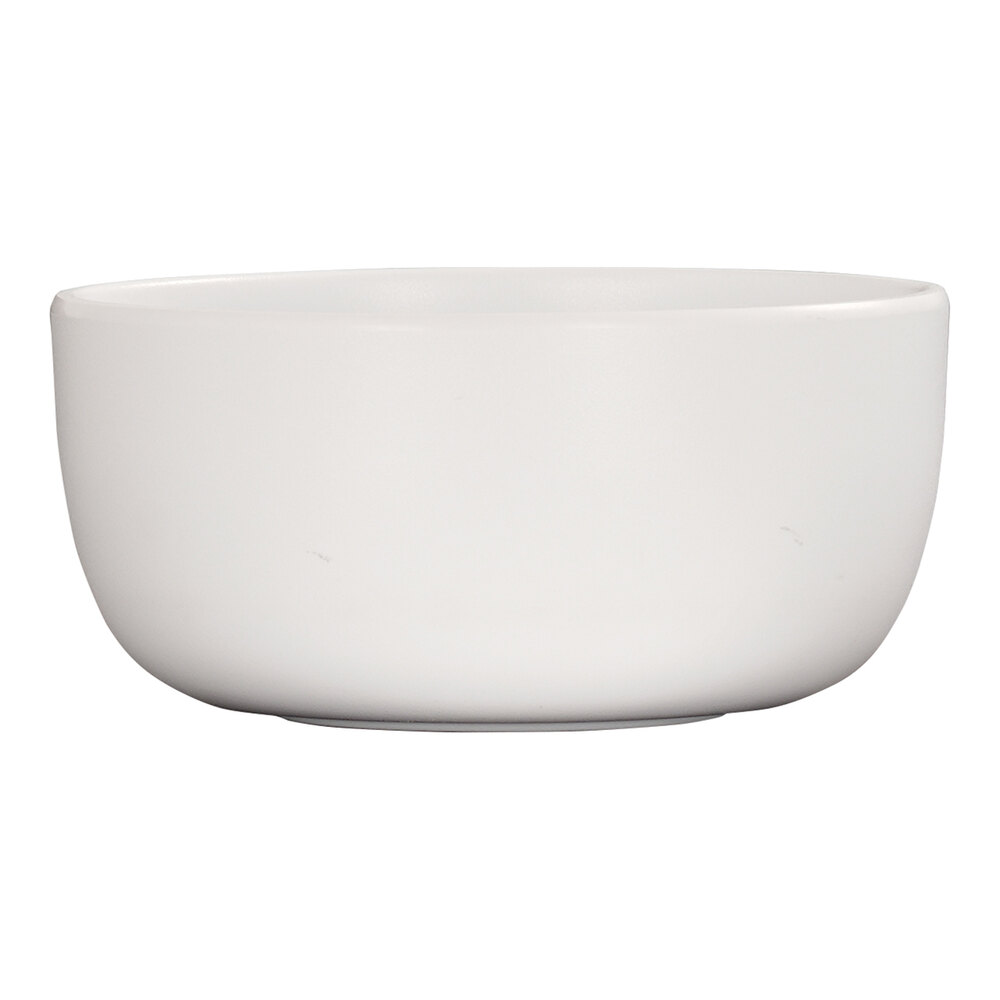 Cal-Mil Oslo 30 oz. White Round Melamine Bowl - 6/Case