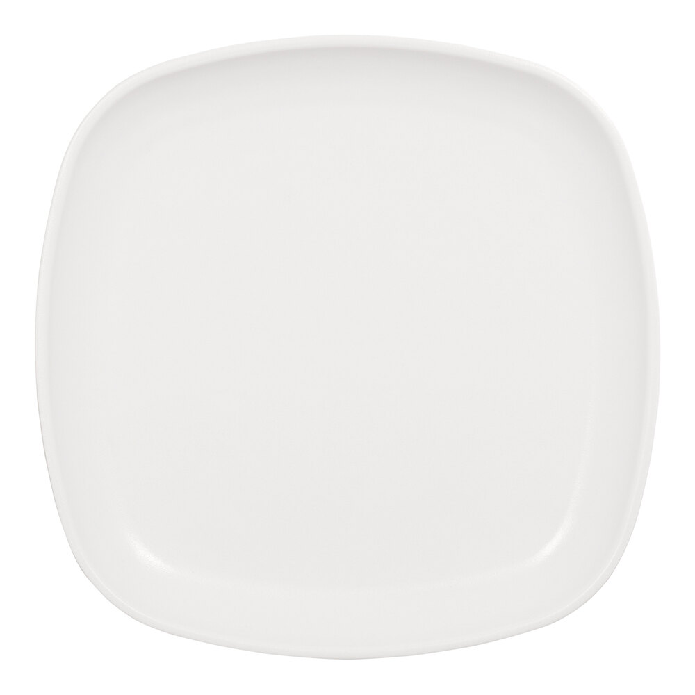Cal-Mil Oslo 10" White Square Melamine Plate - 6/Case