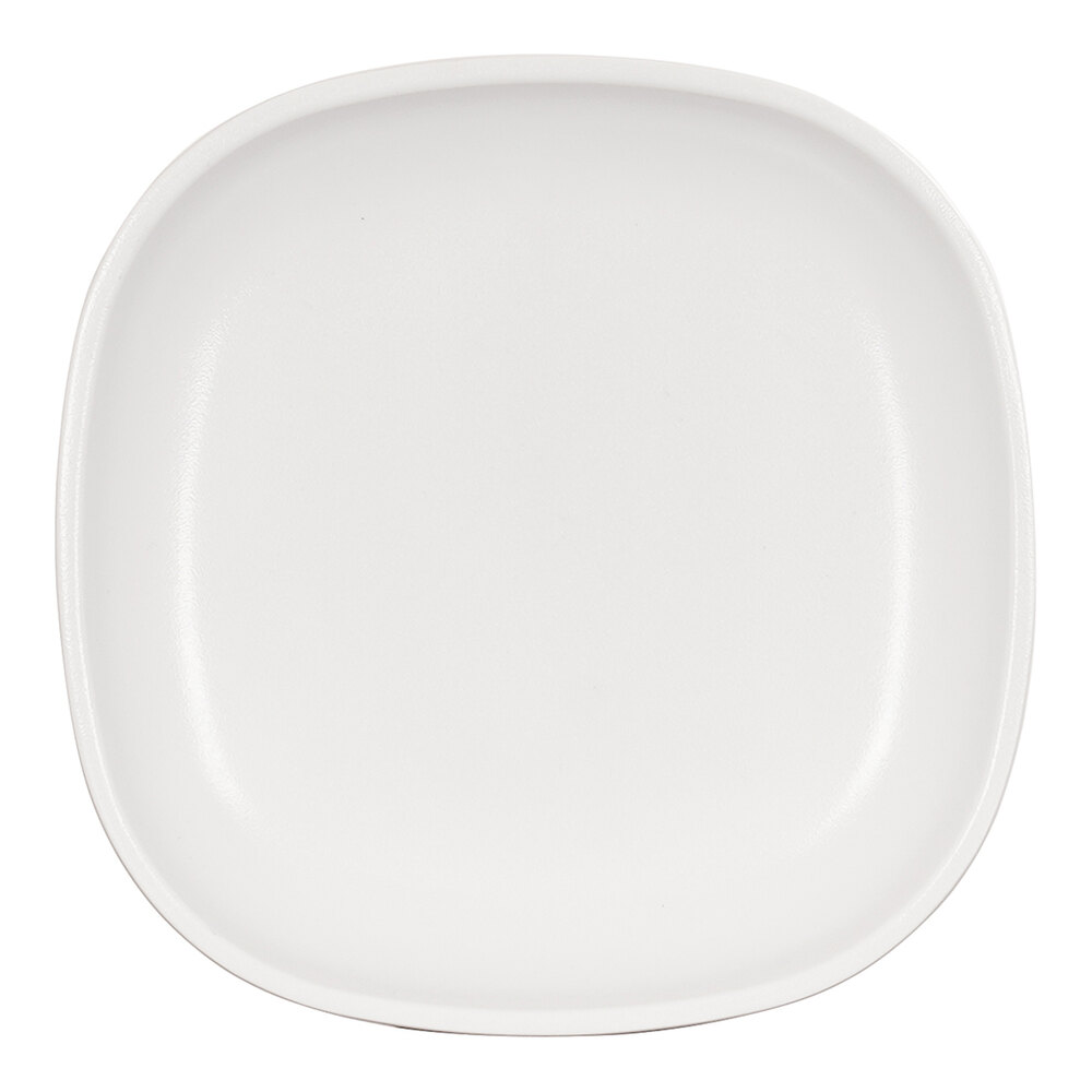 Cal-Mil Oslo 6" White Square Melamine Plate - 6/Case