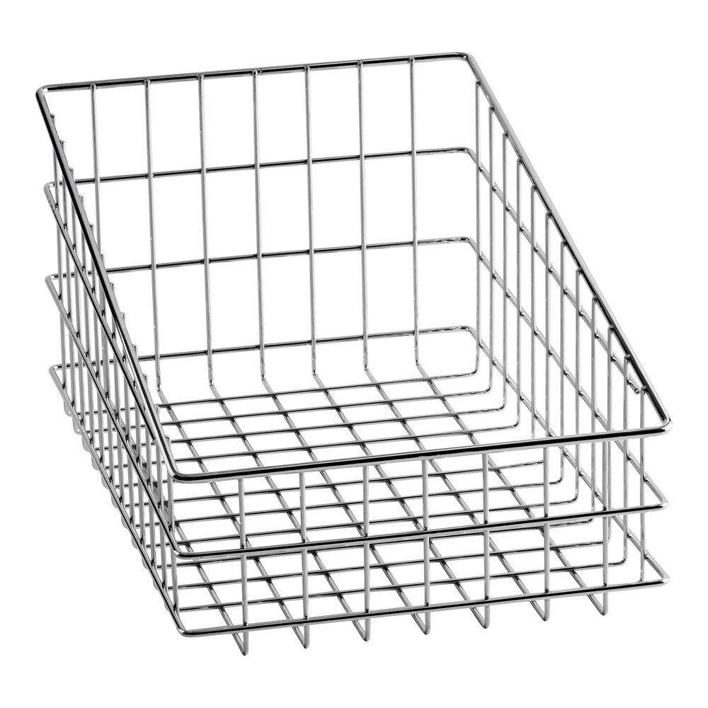Choice 18 1/2" x 11" x 8" Slant Top Wire Bagel / Pastry Basket