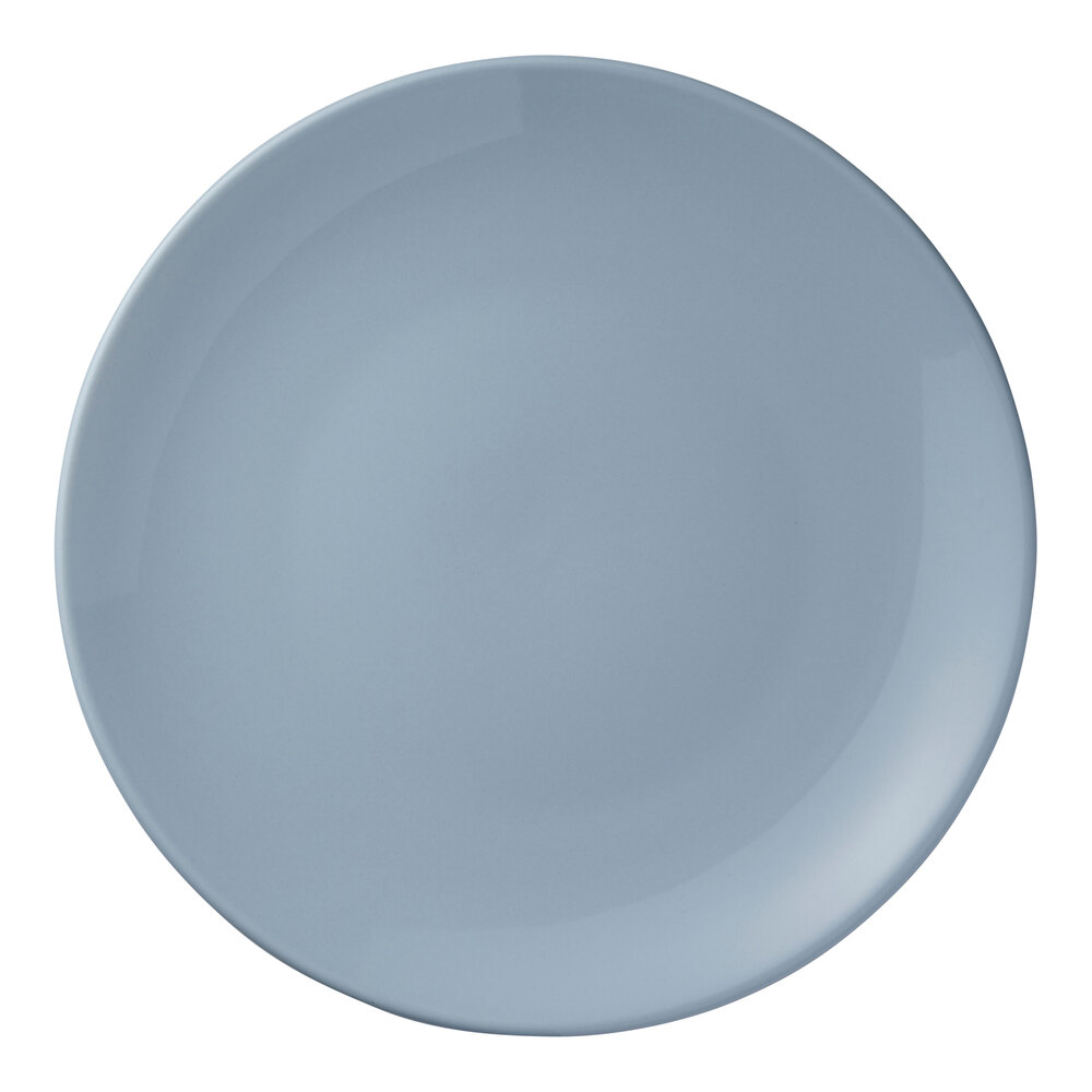 Libbey Porcelana Color 11 1/4" Mist Round Porcelain Coupe Plate - 12/Case