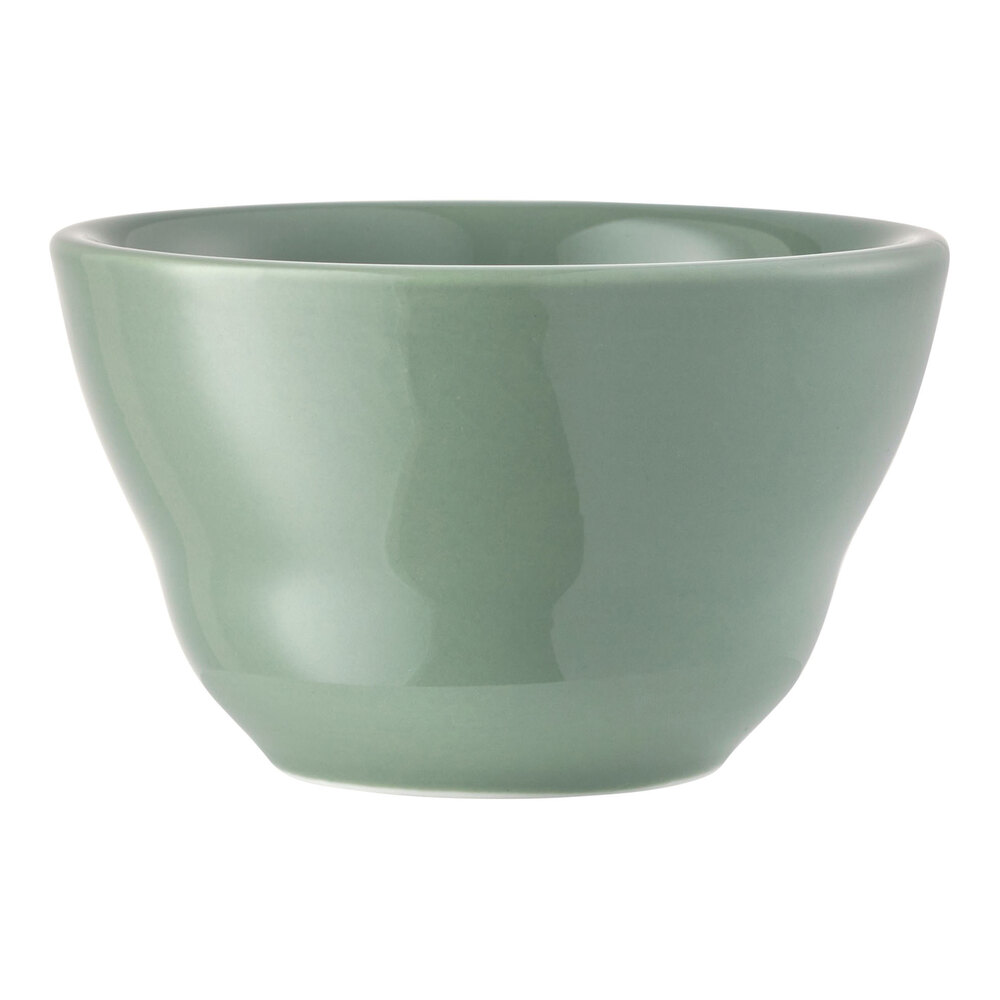 Libbey Porcelana Color 7 oz. Moss Round Porcelain Bouillon Bowl - 36/Case