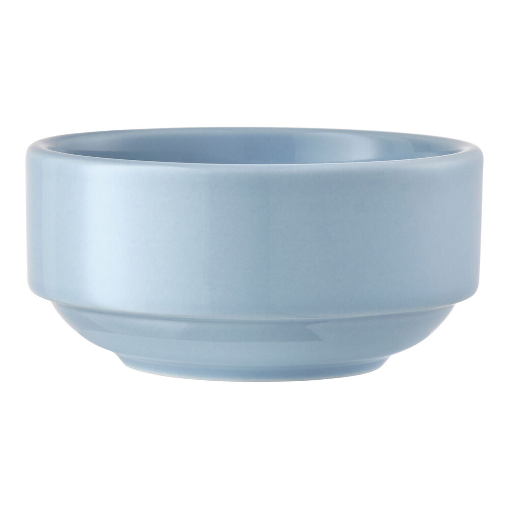 Libbey Porcelana Color 10.5 oz. Mist Stackable Round Porcelain Bowl - 36/Case