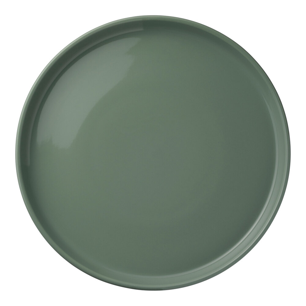 Libbey Porcelana Color 10 1/2" Moss Stackable Round Porcelain Plate - 12/Case