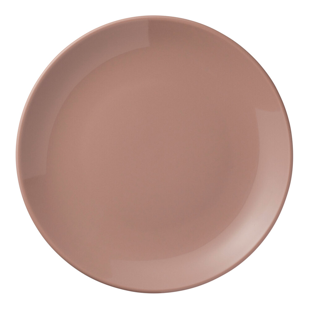 Libbey Porcelana Color 8 1/4" Coral Round Porcelain Coupe Plate - 24/Case