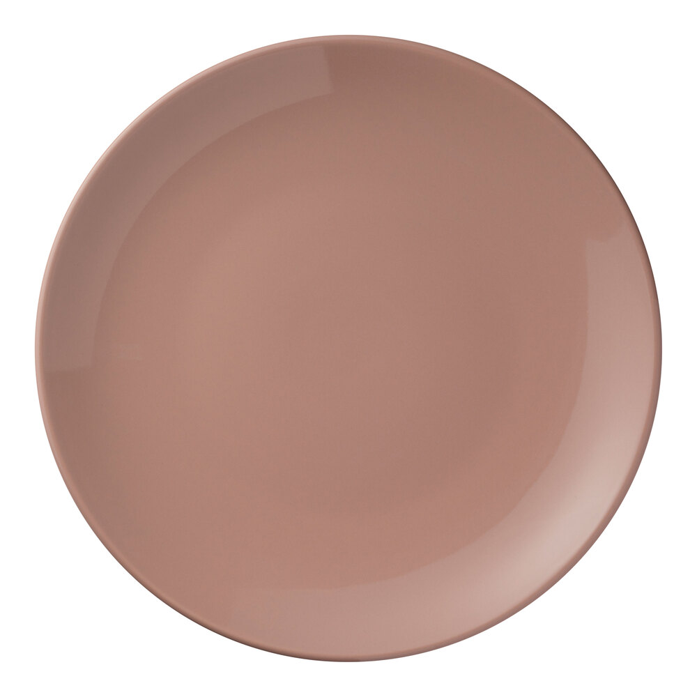 Libbey Porcelana Color 11 1/4" Coral Round Porcelain Coupe Plate - 12/Case
