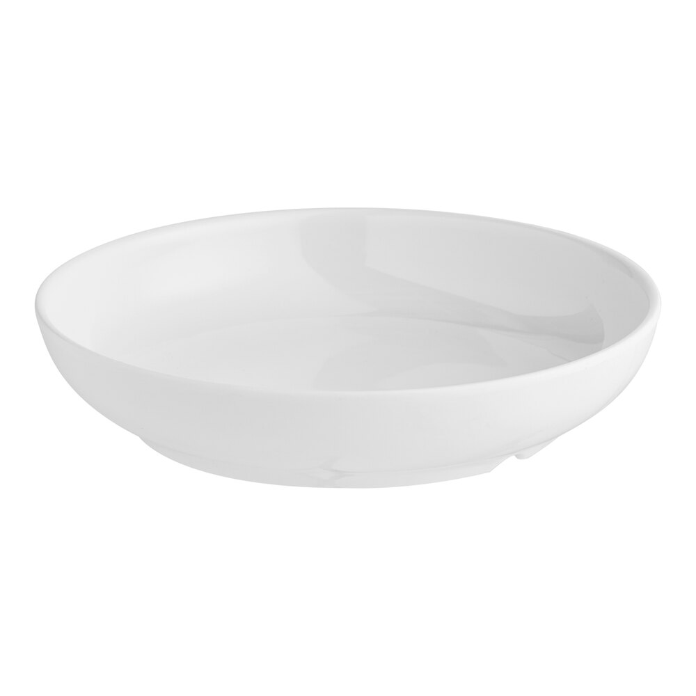 American Metalcraft MELR6 Endurance 14 oz. White Round Shallow Melamine Bowl