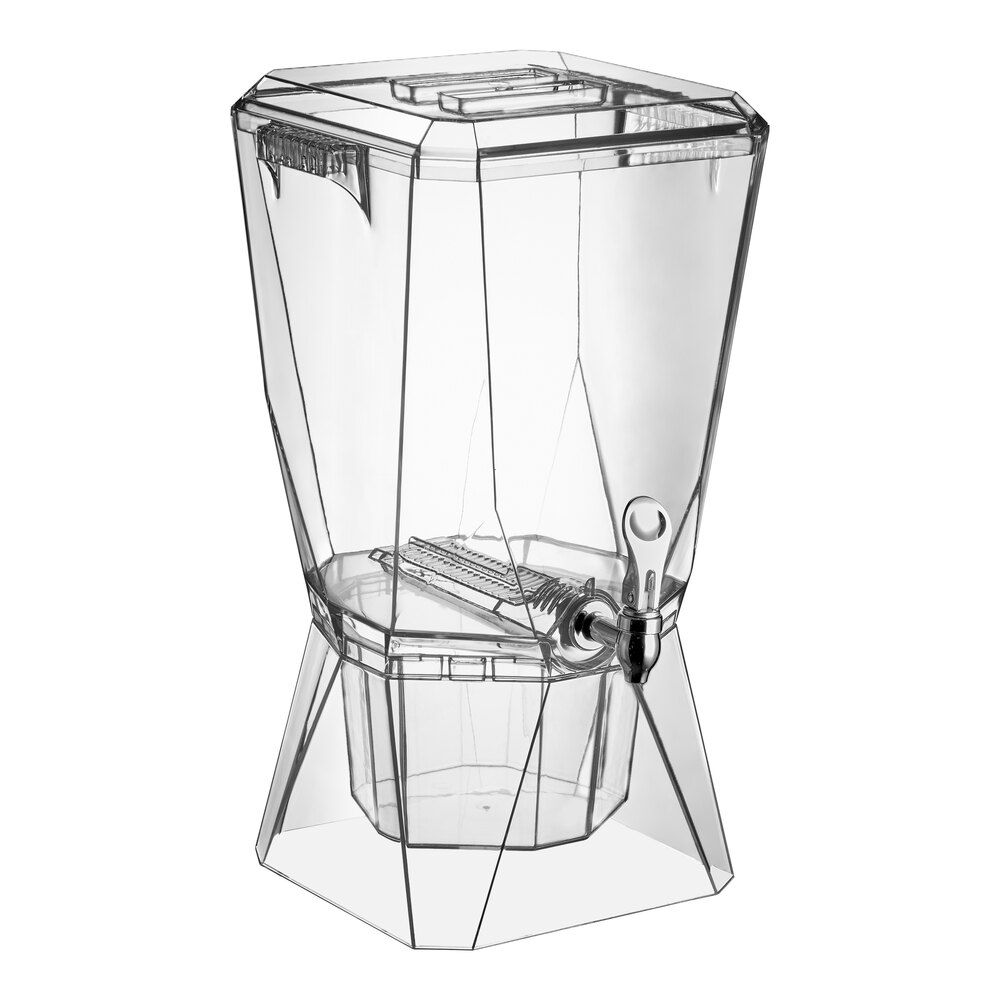 Choice 3.5 Gallon Acrylic Beverage Dispenser with Ice Chamber