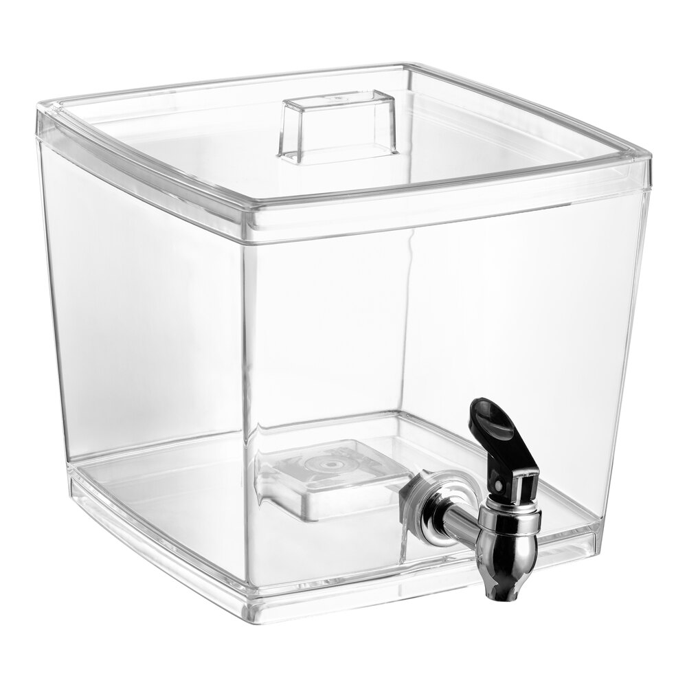 Choice 1.5 Gallon Acrylic Stackable Beverage Dispenser