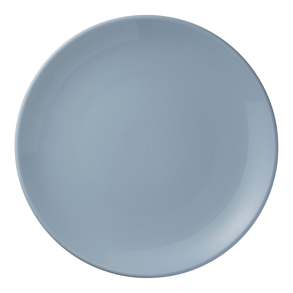 Libbey Porcelana Color 10 1/2" Mist Round Porcelain Coupe Plate - 12/Case