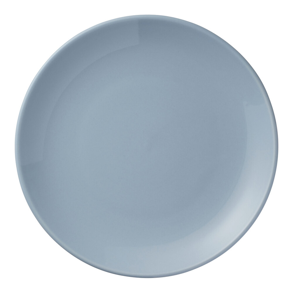 Libbey Porcelana Color 8 1/4" Mist Round Porcelain Coupe Plate - 24/Case