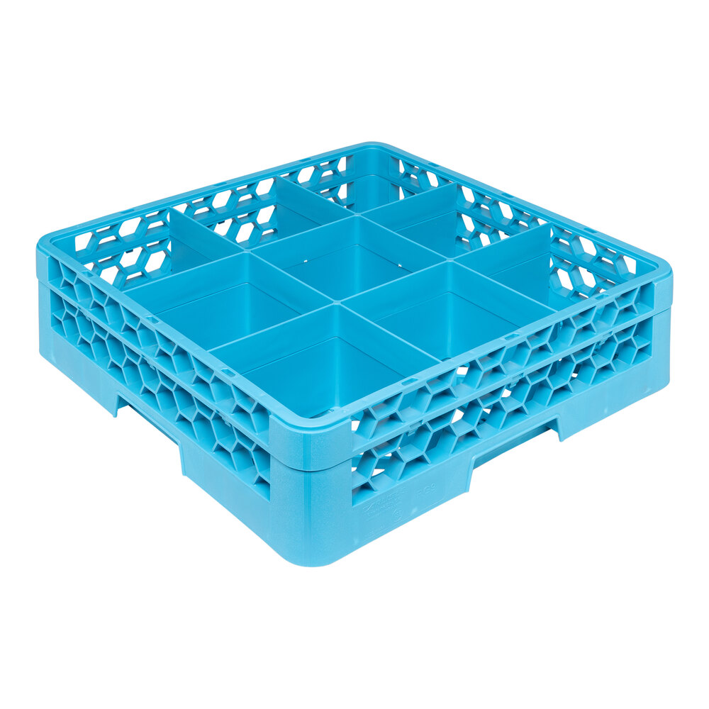 Carlisle RG9-114 OptiClean 9 Compartment Glass Rack with 1 Extender