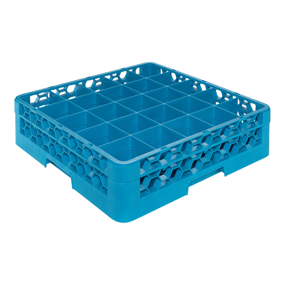 Carlisle RG25-114 Opticlean 25 Compartment Glass Rack with 1 Extender