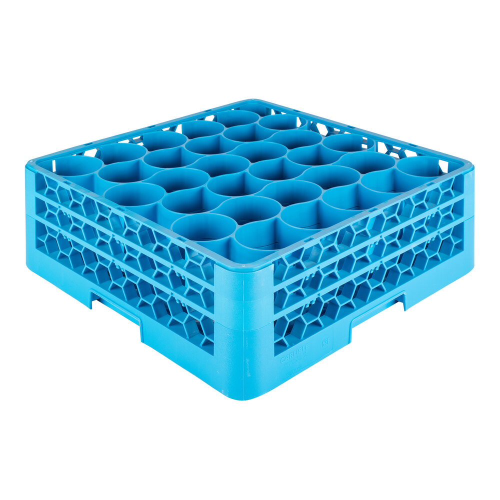 Carlisle RW30-114 OptiClean NeWave 30 Compartment Glass Rack with 2 Extenders