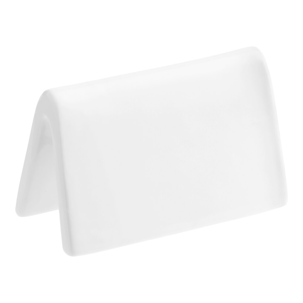 Acopa 3 1/2" x 2" Double Sided Ceramic Dry Erase Table Tent Sign